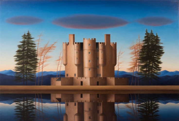 Renny Tait. Braemar castle. 2016. Oil on canvas, 76.2 x 111.8 cm. (c) Renny Tait, Courtesy of Flowers Gallery London and New York