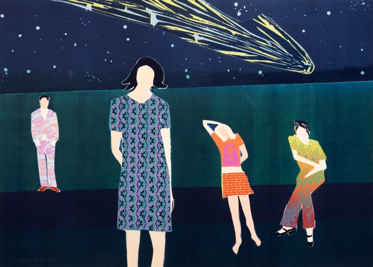 Tom Hammick, Nightfall, 2017, reduction woodcut, ©Tom Hammick, Courtesy of Flowers Gallery London and New York, all rights reserved Bridgeman Images, 2017