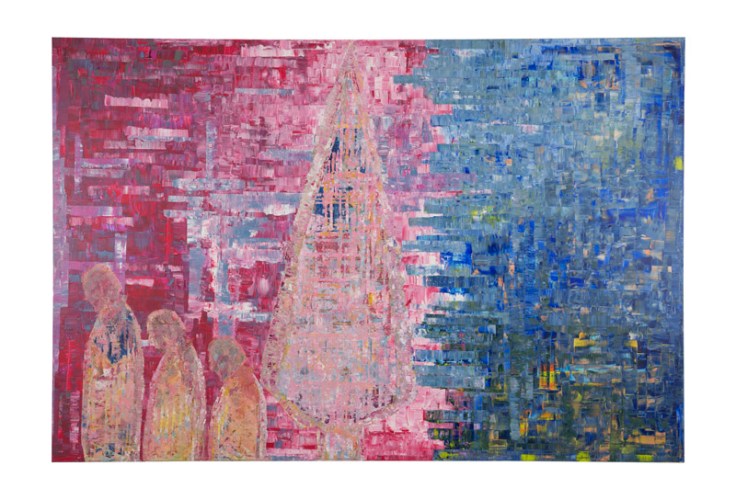 10. Sassan Behnam-Bakhtiar.Guardians of Life.200 x 300 cm.mixed media on canvas.2017